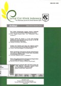 Jurnal Gizi Klinik Indonesia / Pola Makan Berhubungan dengan Sindrom Metabolik pada Lanjut Usia di Poli Geratri RSUP Sanglah Denpasar